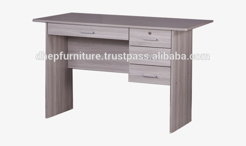 Wooden Office Table With Shelf And Drawer Lock - Chan Furniture (m) Sdn. Bhd., transparent png #2584748