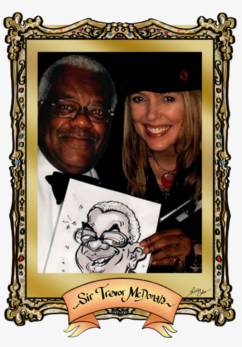Sir Trevor Mcdonald Caricature -by Luisa Calvo At The - Mick Box, transparent png #2584774