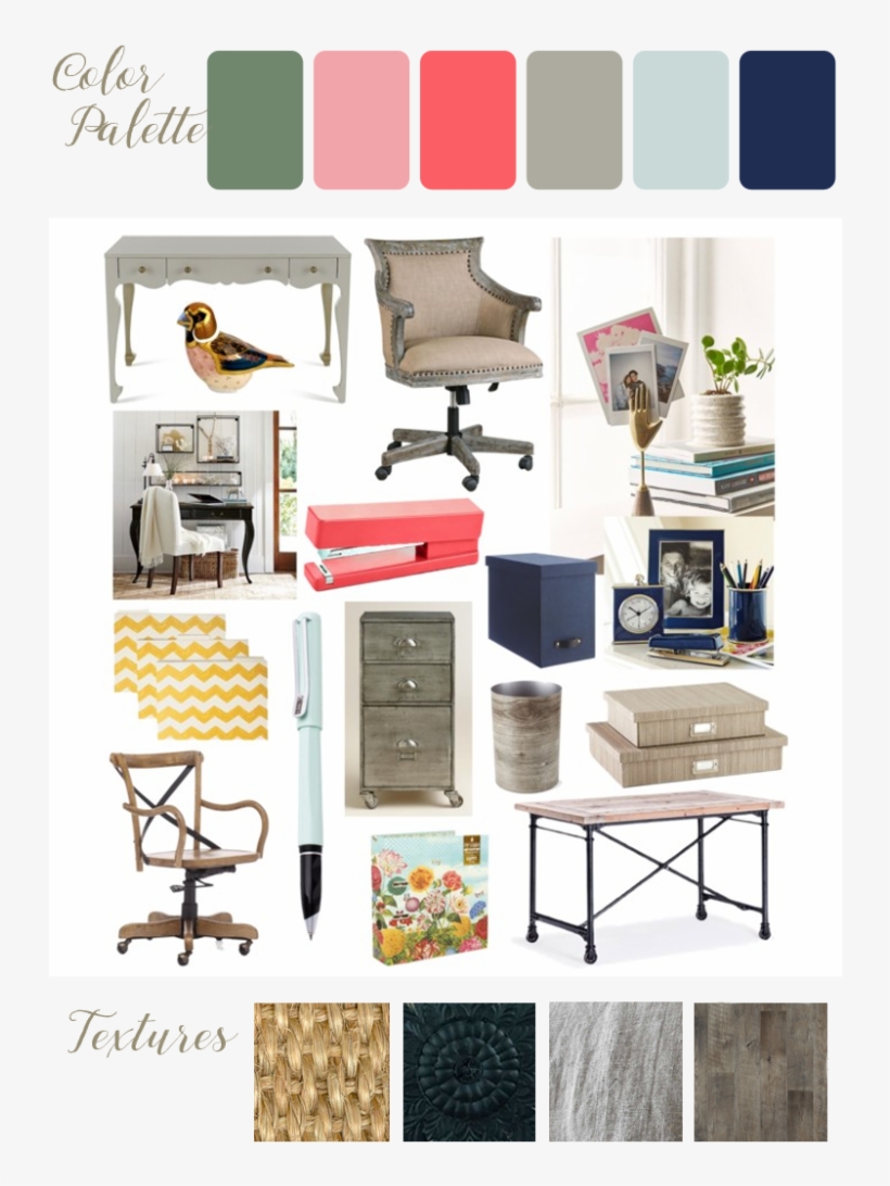 Cozy Home Office - Home Office Style Boards, transparent png #2584904