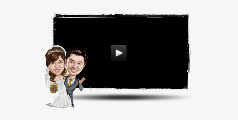 The Caricature For Wedding - Led-backlit Lcd Display, transparent png #2584957