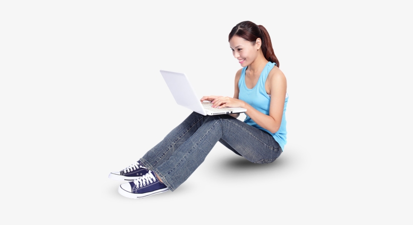 Girl With Laptop Png, transparent png #2585430