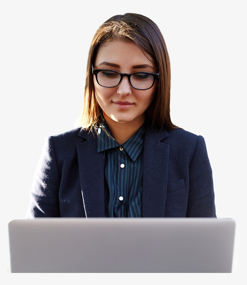 Girl Working In The Laptop - Student, transparent png #2585668