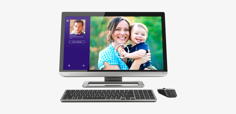 Toshiba Px35t A2306 All In One Desktop Pc - Toshiba - 60cm Touch-screen All-in-one Computer - 6gb, transparent png #2585799
