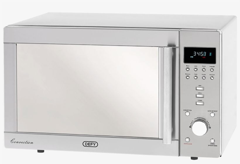 Defy Convection Microwave Oven With Grill Dmo357 - Defy - 34 Litre Convection Microwave Oven - Silver, transparent png #2586213