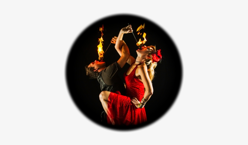 Fire Performers Do Stage Fire Show - Fire, transparent png #2586537