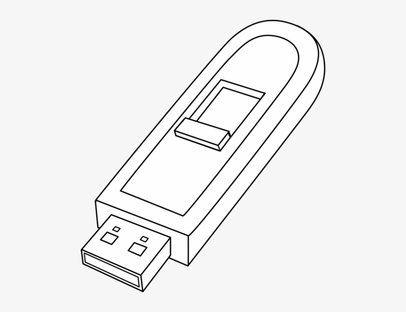 Black White Jumpdrive Clipart Clip Art Royalty Free - Flash Drive Black And White, transparent png #2587275