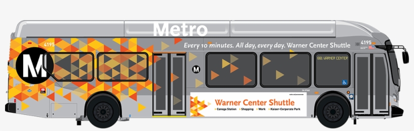 Warner Center Shuttle Side View - Metro Warner Center Shuttle, transparent png #2588416
