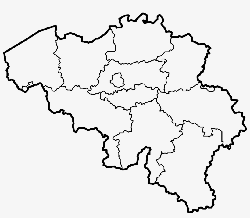 Belgium Provinces Blank - Plain Map Of Belgium, transparent png #2588857