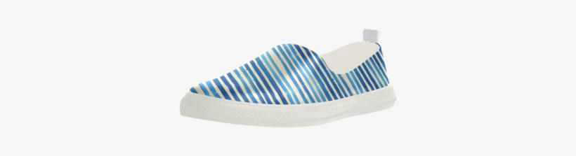 Watercolor Stripes Grunge Pattern - Slip-on Shoe, transparent png #2589197
