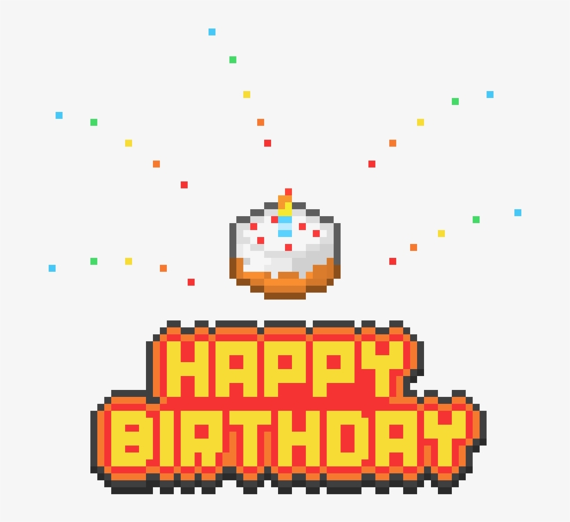Happy Birthday - Happy Birthday Pixel Art, transparent png #2589363