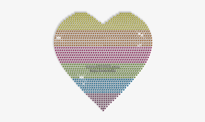 Best Custom Sparkling Heart In Five Colors Neon Rhinestud - Scalable Vector Graphics, transparent png #2590527