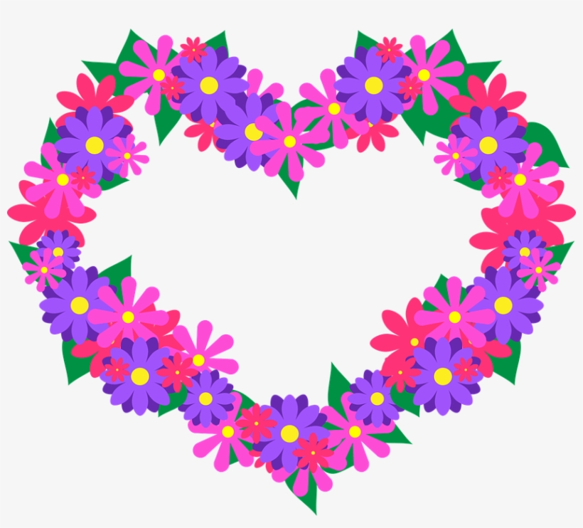 Pink Valentine's Day Heart Flowers Stock Illustration - Unicorn Heart Stickers, transparent png #2590600