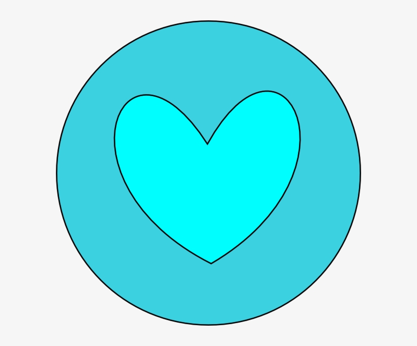 Heart In Circle Blue Svg Clip Arts 600 X 600 Px, transparent png #2590908