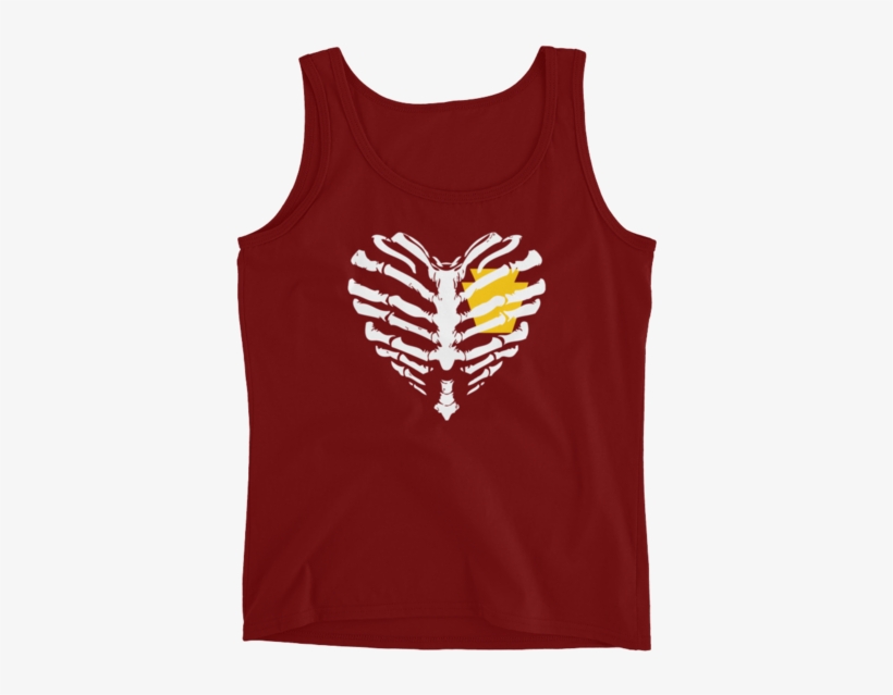 I Left My Heart In Pennsylvania - Bleeding Bone Skull Heart Shape Scary Halloween Costume, transparent png #2591005