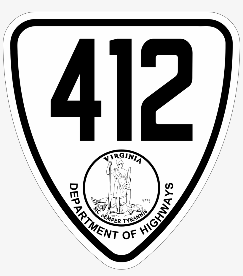 Virginia 412 - Department Of Transportation, transparent png #2591168