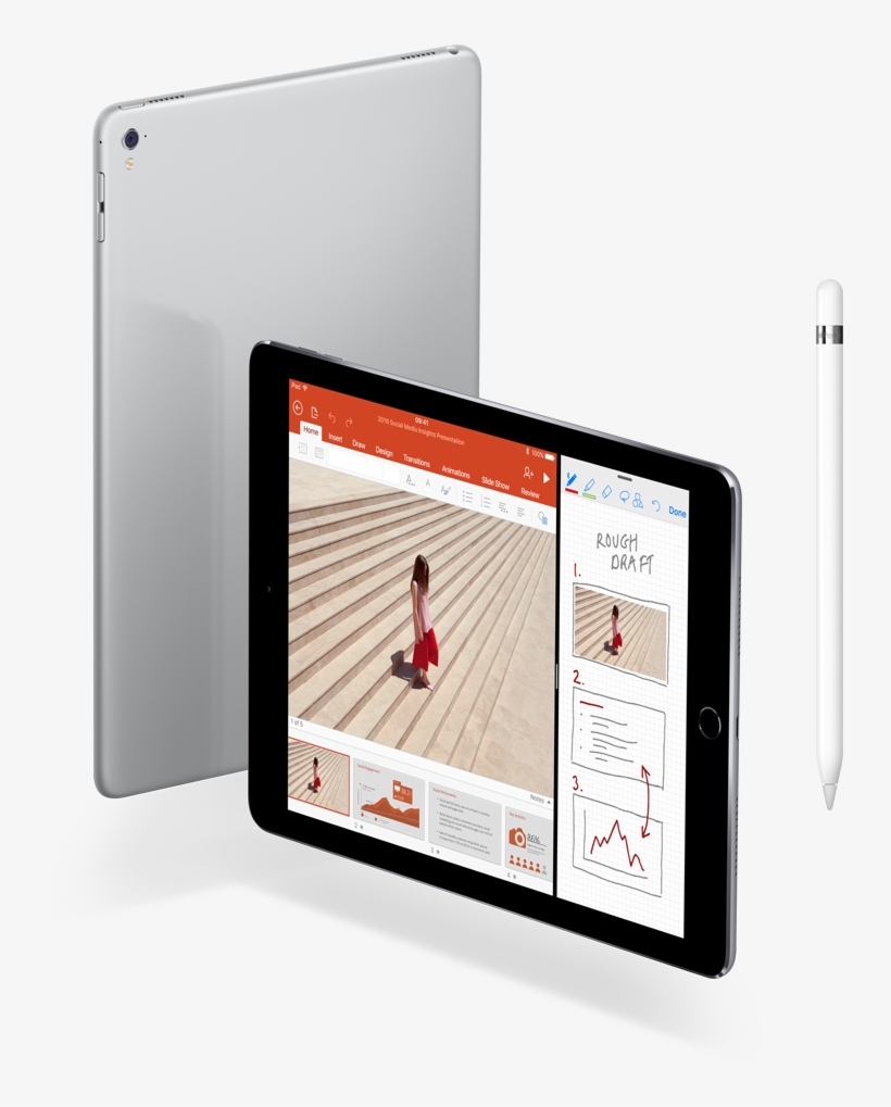 Apple Ipad Ipadpro - Apple 9.7" Ipad Pro Wi-fi + Cellular 256gb - Space, transparent png #2591375