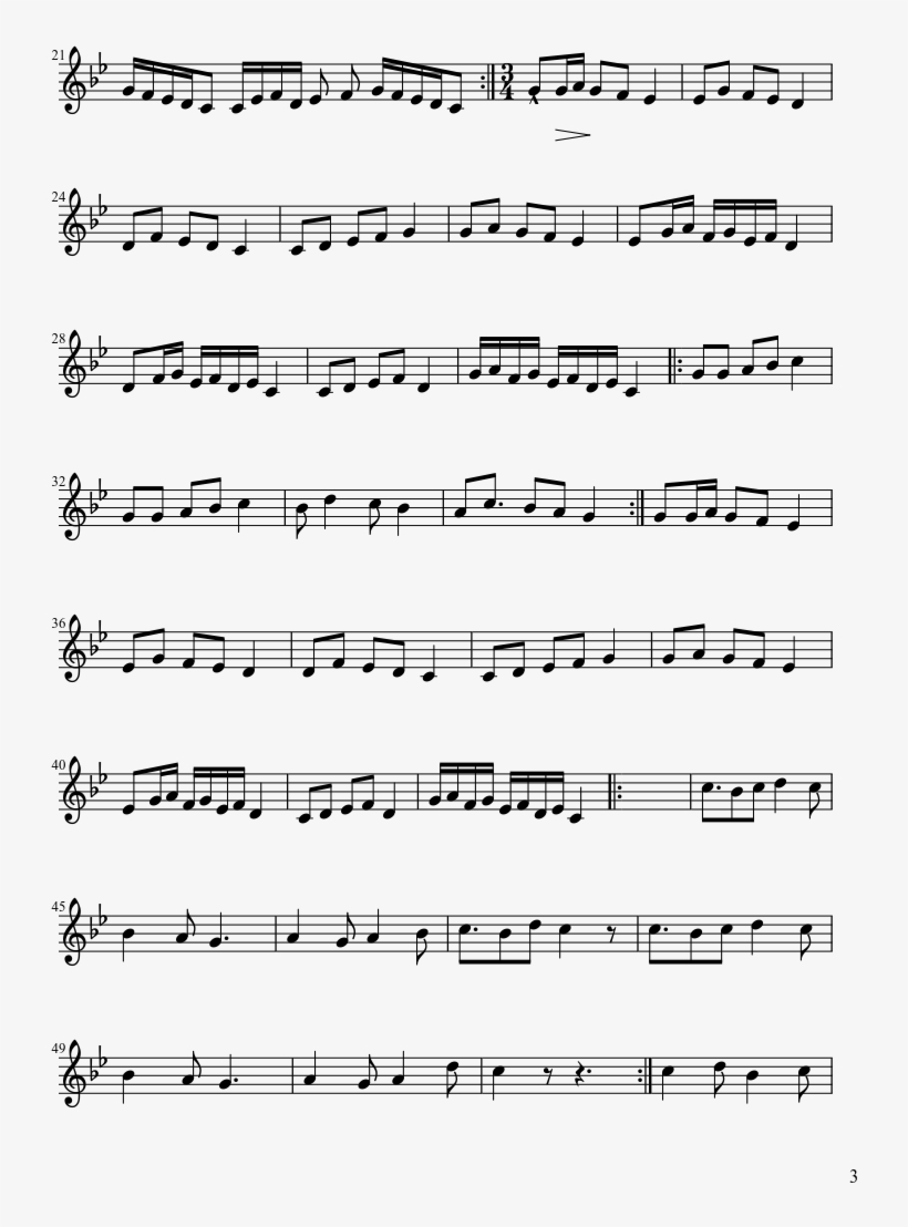 1/3 Sheet Music Composed By Ak7 3 Of 5 Pages - My Way Partitura Violin Do, transparent png #2591519
