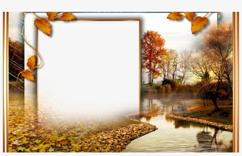 Abstract Autumn Floral Frame Available In Png File - Frame Background Png, transparent png #2592224