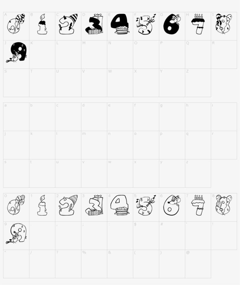 Font Characters Numeros Animados Para Colorear Free