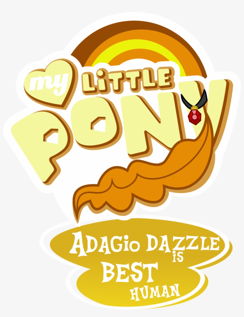 Adagio Dazzle, Artist - My Little Pony Boy Logo, transparent png #2592817