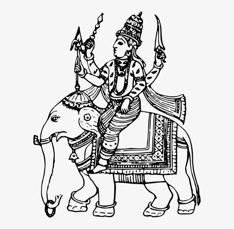 God Drawings Shop Of Clipart Library Buy - Indra God Coloring Pages, transparent png #2593824