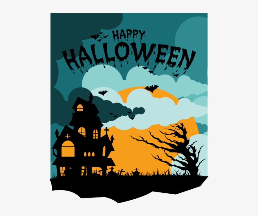 Halloween, Party, Vector, Background, Illustration, - Halloween, transparent png #2594394