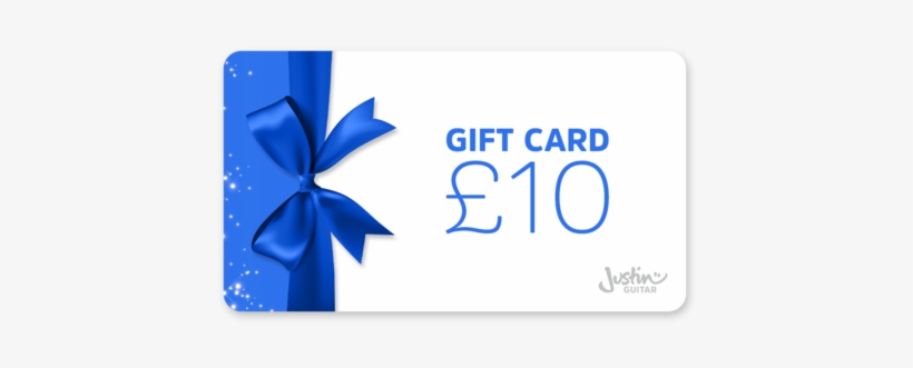 Justinguitar Store Gift Card - Gift Card Ribbon Png Blue, transparent png #2595269