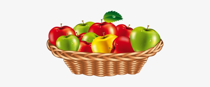Fruit Cartoon, Apple Art, Apple Clip Art, Watermelon, - Fruits In The Basket Clipart, transparent png #2595305