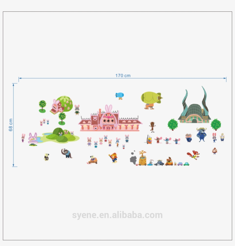 Movie Wall Decals, Movie Wall Decals Suppliers And - Fanastick Naklejka Ścienna Traffic Jam And Balloon, transparent png #2595306