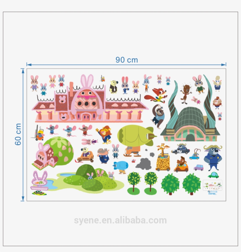 Movie Wall Decals, Movie Wall Decals Suppliers And - ディズニー ズートピアa4クリアフォルダーちらし775607, transparent png #2595445