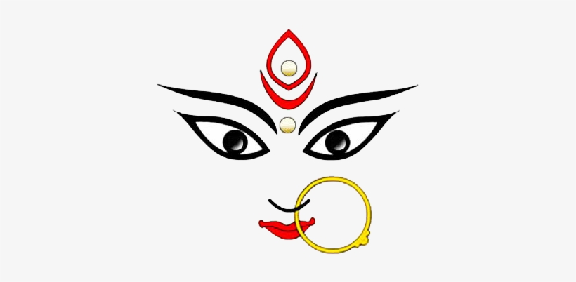 Durga Maa Face Drawing, transparent png #2596315