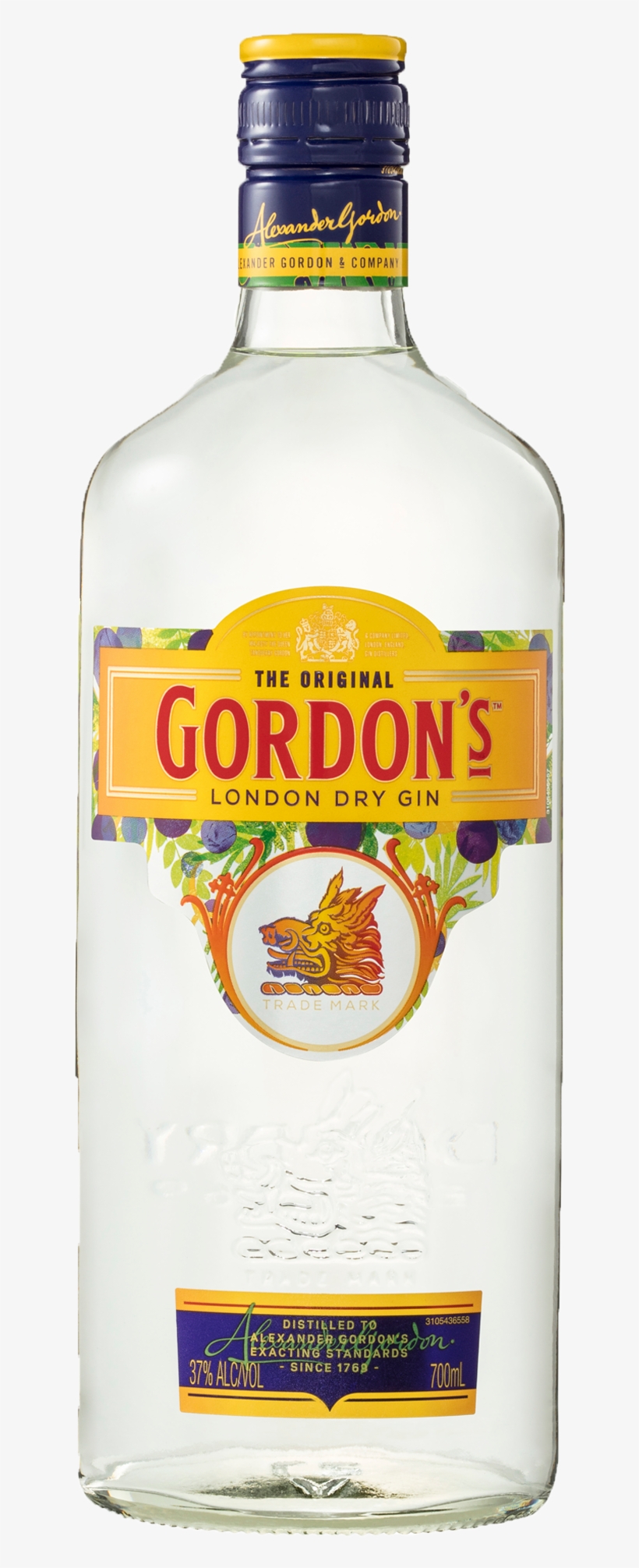 Gordon's London Dry Gin 700ml - Gordon Gin, transparent png #2596801
