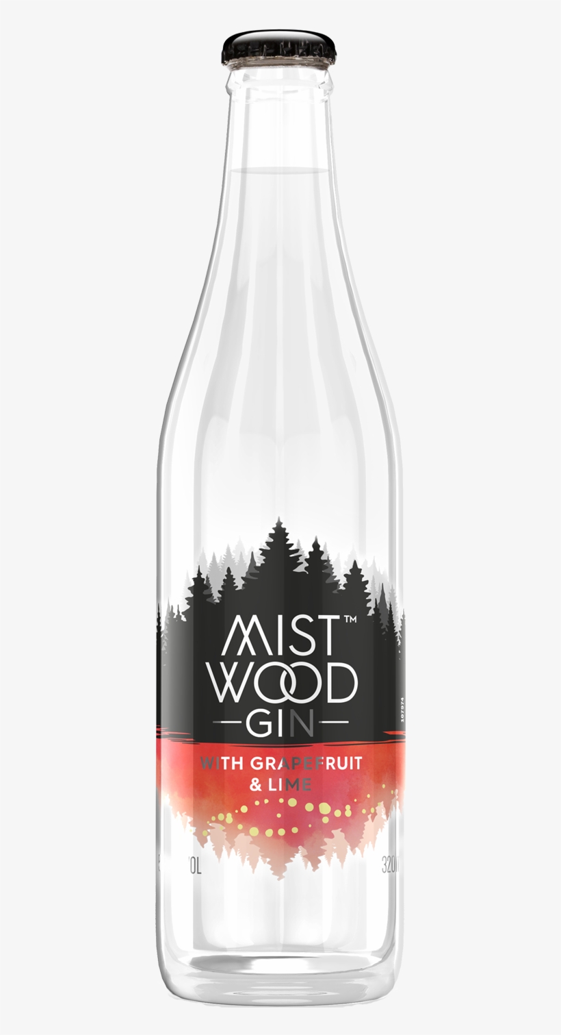 Mist Wood Gin Grapefruit And Lime 320ml - Mist Wood Gin With Elderflower & Lime, transparent png #2596856