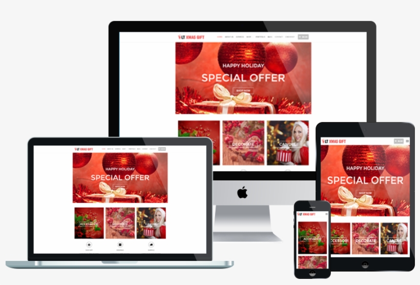 Lt Xmas Gift Free Responsive Xmas Store / Christmas - Christmas Responsive Design, transparent png #2598575