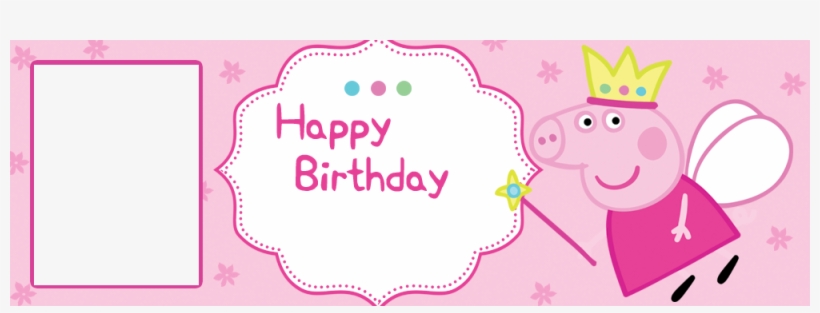 Peppa Pig Cartoon Personalised Birthday Banner With - Peppa Pig Birthday, transparent png #2598837