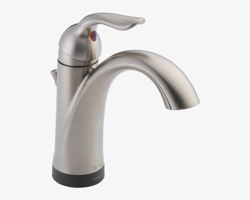 Single Handle Bathroom Faucet With Touch2o - Delta 538t-ss-dst Lahara Single Handle Lavatory Faucet, transparent png #2599283