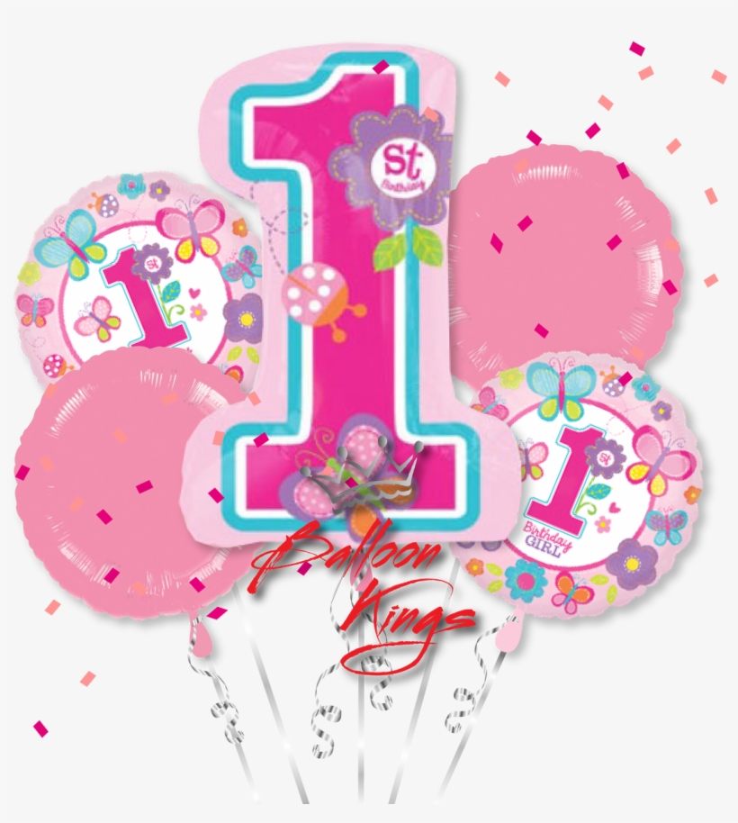 1st Birthday Sweet Girl Bouquet Balloon Kings - 1 Jaar Minnie Mouse, transparent png #2599488
