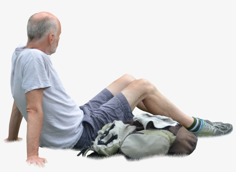 Free - Person Sitting On Grass Png, transparent png #260988