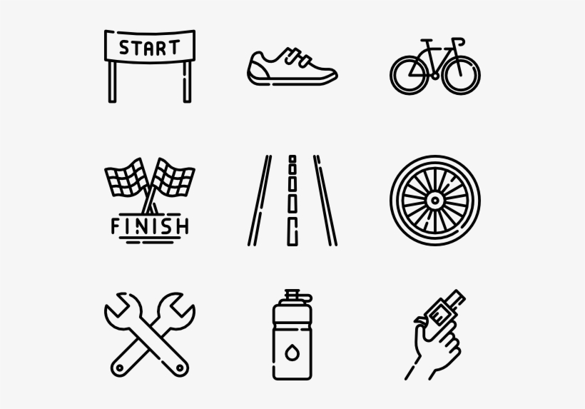 Road Bicycle Racing - Line Art, transparent png #261030