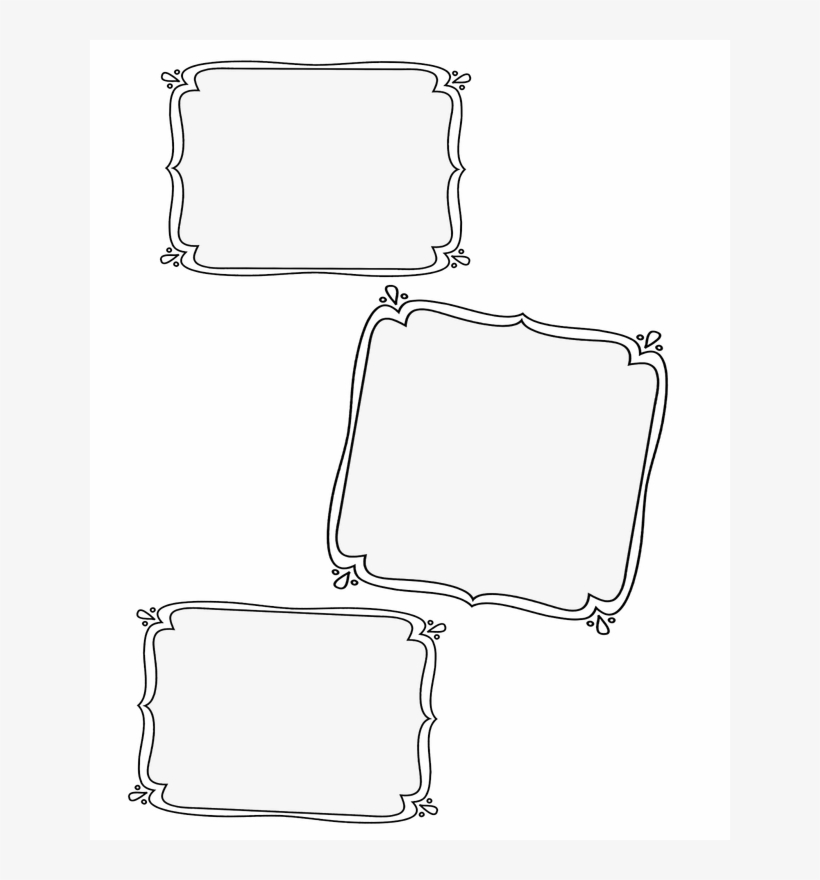 10 Free Png Doodle Frame Blog Boards - 3 Black Frames Png, transparent png #261250