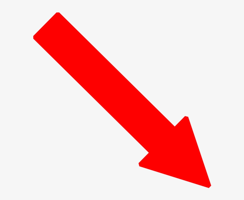 Red Right Down Arrow Clip Art At Clker - Red Arrow Down Right - Free