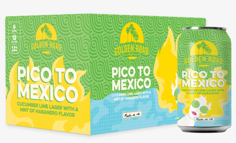 Pico To Mexico Box Can - Golden Road Brewing Pico To Mexico Beer 6-12 Fl. Oz., transparent png #261892