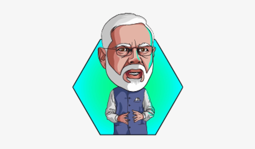 Narendra Modi Stickers Messages Sticker-2 - Modi Stickers, transparent png #262053