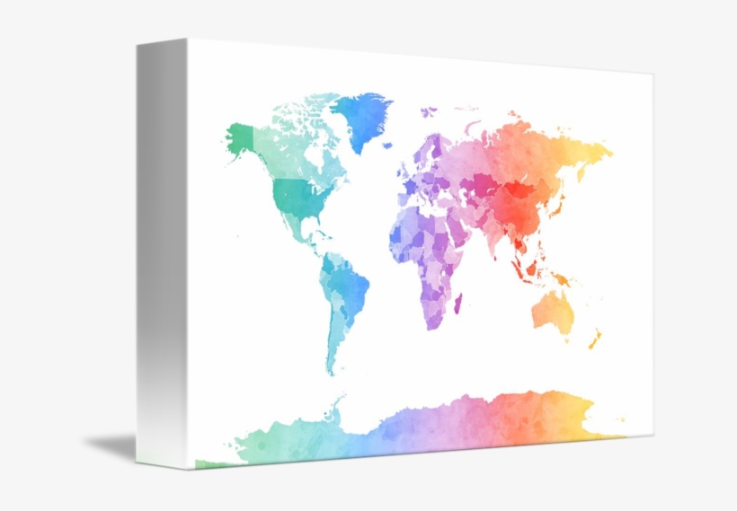 "watercolor Map Of The World Map" By Michael Tompsett - Watercolour World, transparent png #262102