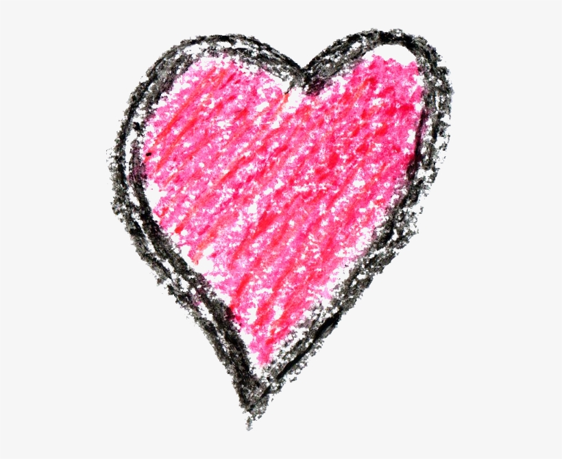 6 Crayon Heart Drawing - Drawing, transparent png #262128