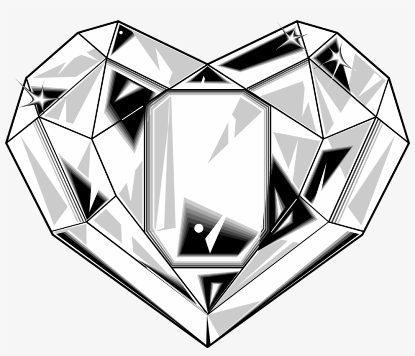 Crystal Clipart Diamond Shape - Heart Shaped Diamond, transparent png #262340