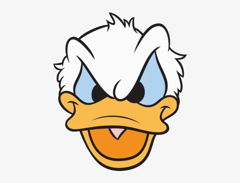 Donald Duck Clipart Mad - Donald Duck Angry Face, transparent png #262879