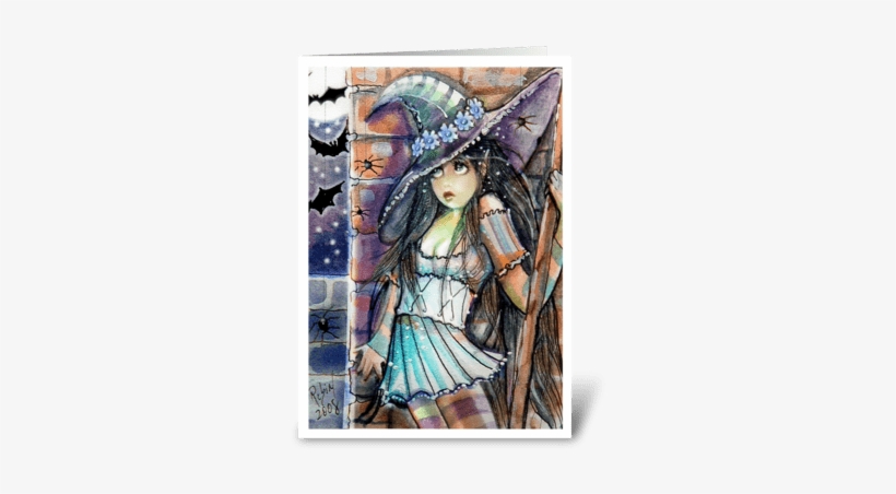 Spooked Little Witch, Greetings Greeting Card - Greeting Card, transparent png #262881