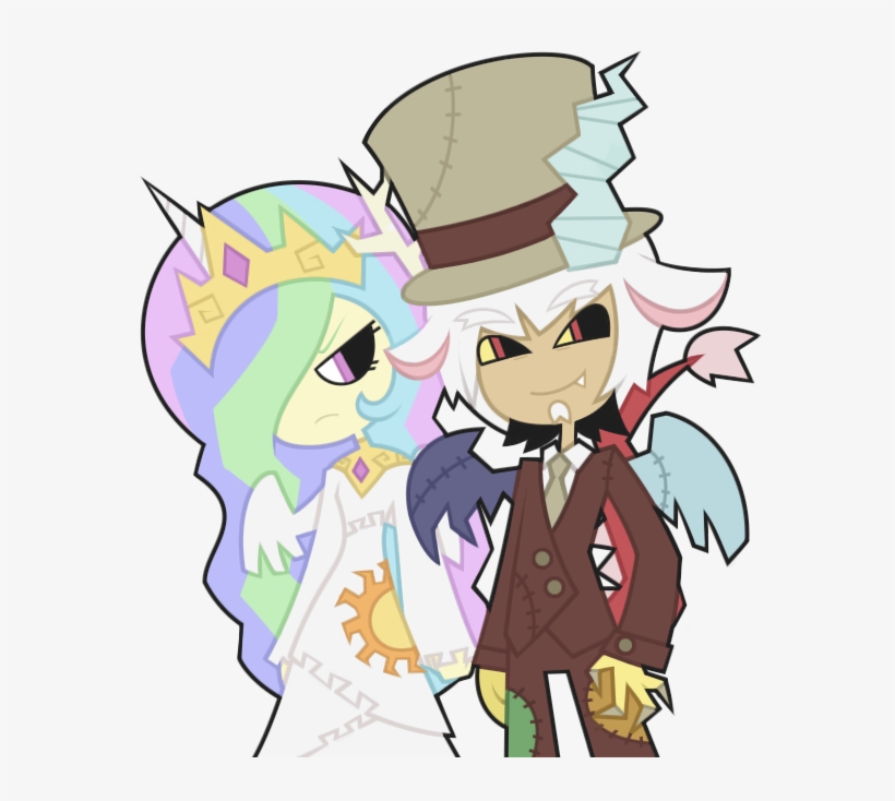 Celestia Et Discord By Nekozneko - Discord And Celestia Human, transparent png #263088