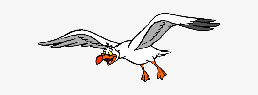 Seagull Clipart Little Mermaid - Scuttle Little Mermaid Flying, transparent png #263454
